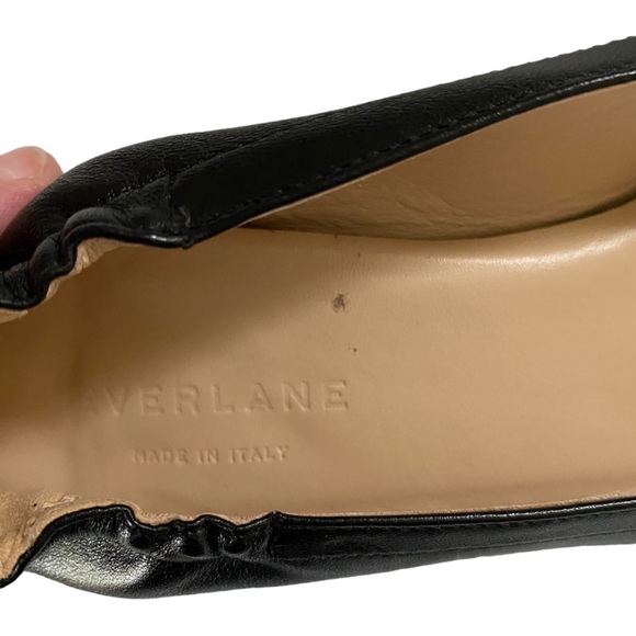 Everlane The Day Heel round toe scrunch back 2inch block heel leather black 7.5 - Picture 13 of 16